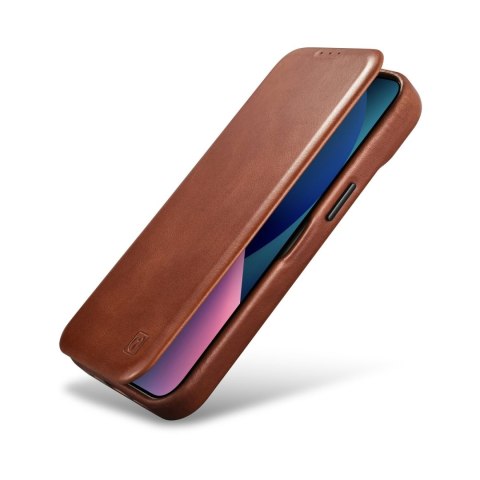 Skórzane etui iPhone 14 z klapką magnetyczne MagSafe CE Oil Wax Premium Leather brązowy