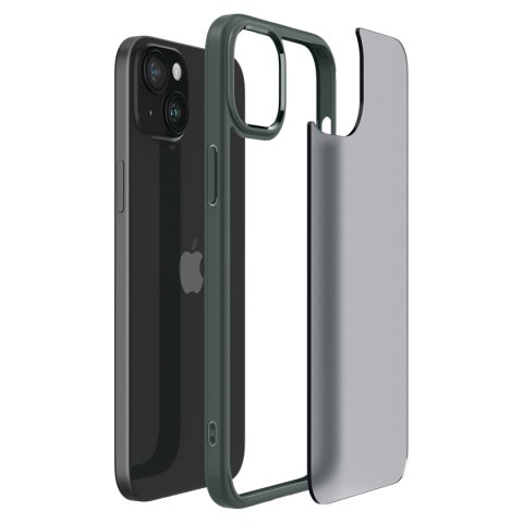 Etui Ultra Hybrid na iPhone 15 ciemnozielone