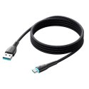 Kabel przewód Starry Series USB-A - USB-C 100W 1m czarny