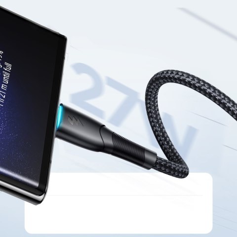 Kabel przewód Starry Series USB-A - USB-C 3A 1m czarny