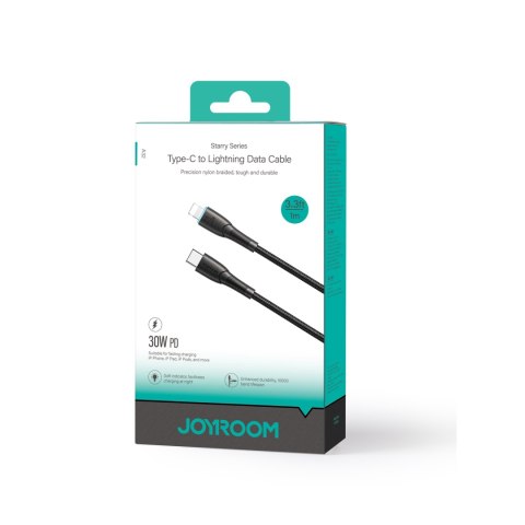 Kabel przewód do iPhone Starry Series USB-C - Lightning 30W 1m czarny