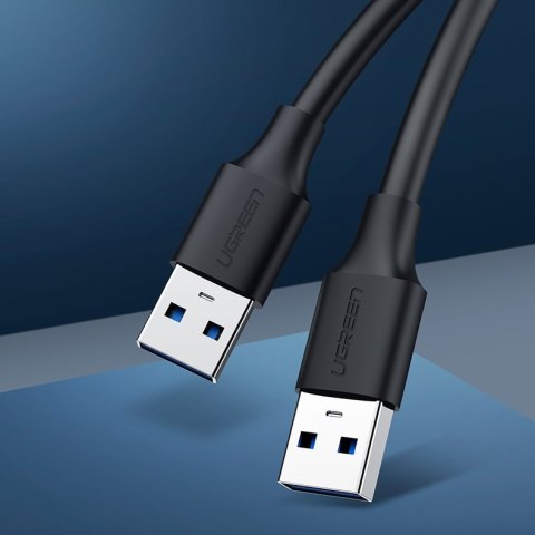 Kabel przewód USB - USB 2.0 1m czarny