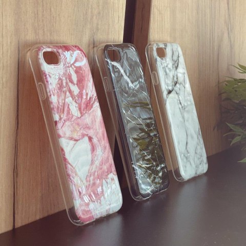 Marble żelowe etui pokrowiec marmur iPhone 12 Pro Max czarny