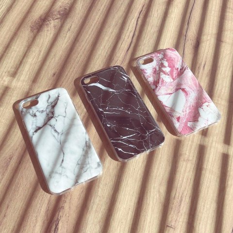 Marble żelowe etui pokrowiec marmur iPhone 13 Pro biały