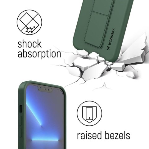 Silikonowe etui z podstawką etui Samsung Galaxy S21 Ultra 5G Kickstand Case różowe