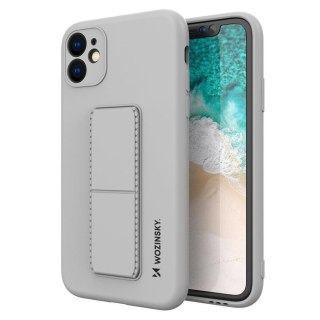 Silikonowe etui z podstawką iPhone 11 Pro Kickstand Case szare