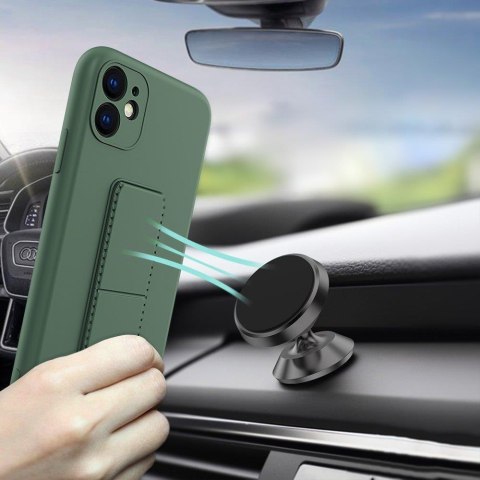 Silikonowe etui z podstawką iPhone 11 Pro Kickstand Case szare