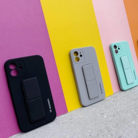 Silikonowe etui z podstawką iPhone 11 Pro Kickstand Case szare