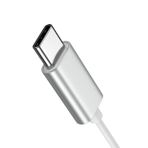 Zestaw słuchawkowy słuchawki douszne USB-C JR-EC06 srebrne