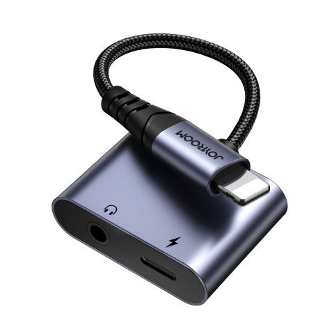 2w1 Adapter przejściówka do iPhone ładowarka + słuchawki Lightning / mini jack 3.5mm czarny