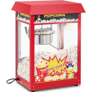 Maszyna urządzenie do prażenia popcornu retro TEFLON 1600 W 5-6 kg/h - czerwona