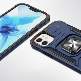 Etui pancerny pokrowiec do iPhone 14 Plus uchwyt magnetyczny Ring Armor niebieski