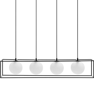 Lampa sufitowa nowoczesna 4 punktowa G9 - szklane kule w ramie