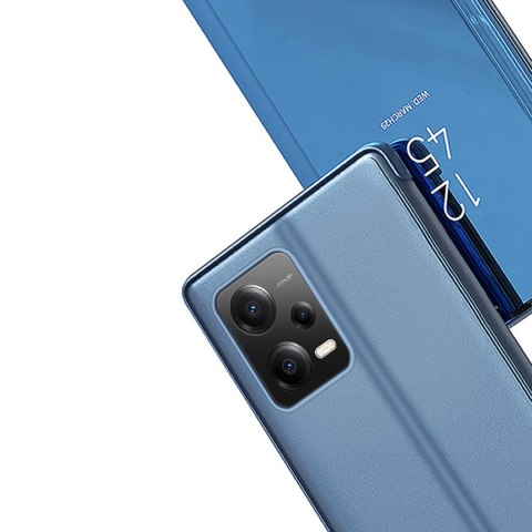 Błyszczące etui z klapką do Xiaomi Redmi Note 12 5G / Poco X5 Pro 5G Clear View Case czarny