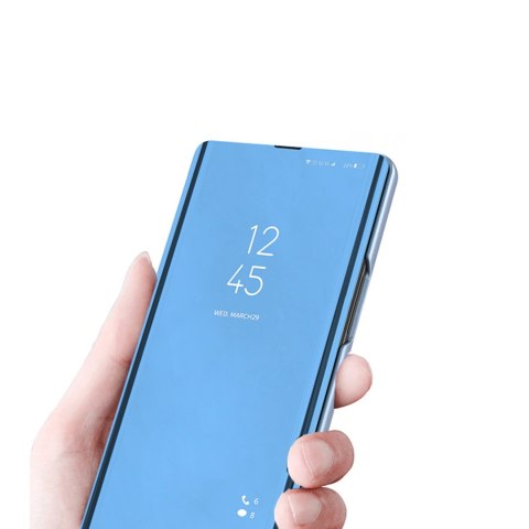 Błyszczące etui z klapką do Xiaomi Redmi Note 12 5G / Poco X5 Pro 5G Clear View Case niebieski