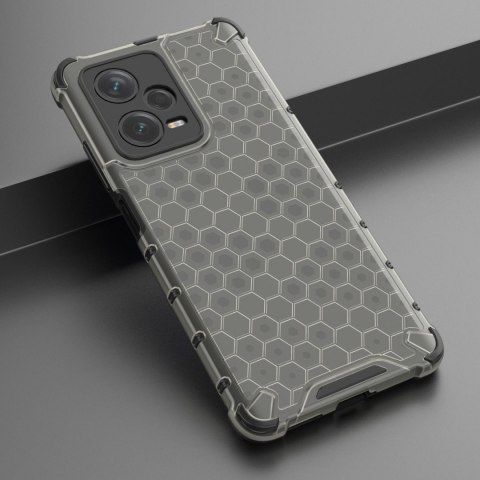 Etui pancerny hybrydowy pokrowiec do Xiaomi Redmi Note 12 Pro+ Honeycomb czarny