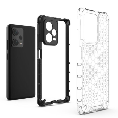 Etui pancerny hybrydowy pokrowiec do Xiaomi Redmi Note 12 Pro+ Honeycomb czarny