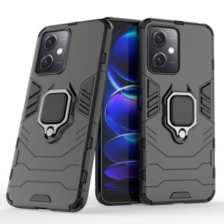 Etui pancerny pokrowiec do Xiaomi Redmi Note 12 5G / Poco X5 5G uchwyt magnetyczny Ring Armor czarny