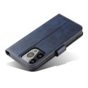 Pokrowiec etui z klapką i portfelem do Samsung S24 Ultra Magnet Case niebieskie