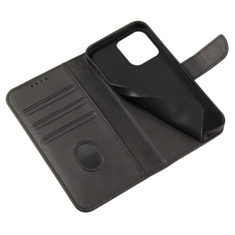 Pokrowiec etui z klapką i portfelem do Xiaomi Redmi 12 Magnet Case czarne