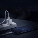 Kabel przewód USB - microUSB 2.4A z diodą LED 1.2m biały