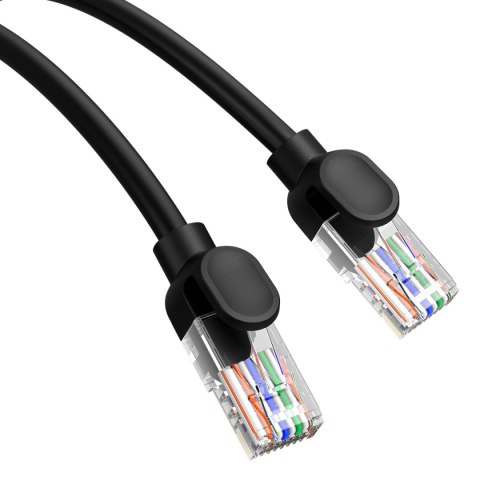 Kabel przewód sieciowy Ethernet Cat 5 RJ-45 1000Mb/s skrętka 1m czarny