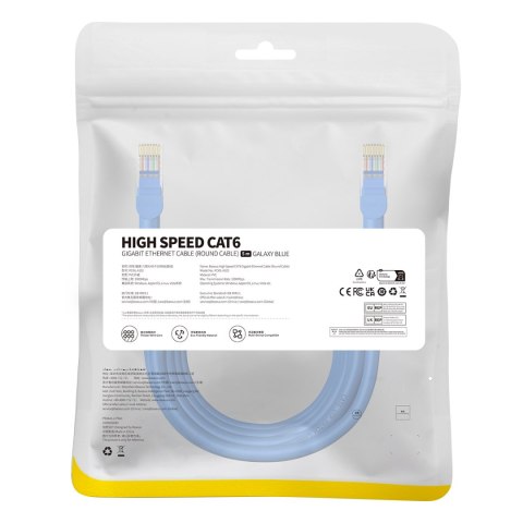 Kabel przewód sieciowy Ethernet Cat 6 RJ-45 1000Mb/s skrętka 5m niebieski