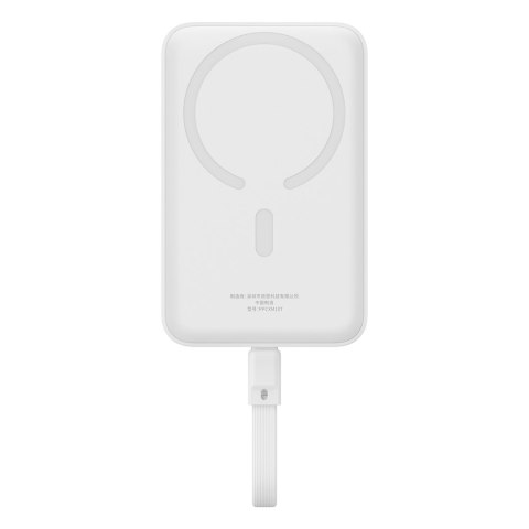 Mini Powerbank MagSafe 10000mAh 30W z kablem USB-C 0.3m biały