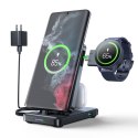 4w1 Stacja ładująca do Samsung Galaxy Buds Watch USB-C składana czarna