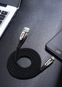 Kabel przewód USB-A - microUSB 3A wskaźnik ładowania 1.2m czarny