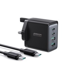 Ładowarka sieciowa GaN PD 67W 2x USB-C 2x USB-A wtyczka angielska UK czarna