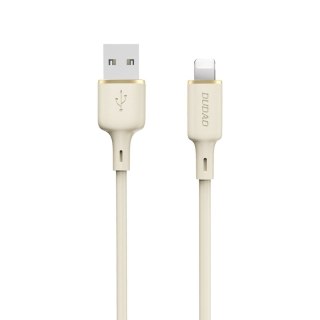 Kabel przewód do iPhone wzmacniany SR USB-A - Lightning 5A 1m beżowy