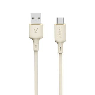 Kabel przewód wzmacniany SR USB-A - USB-C 5A 1m beżowy