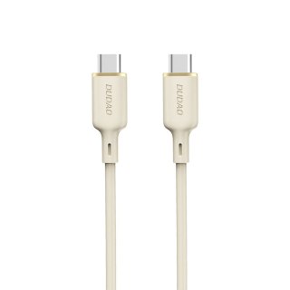 Kabel przewód wzmacniany SR USB-C - USB-C 100W 1m beżowy