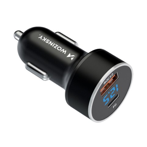 Ładowarka samochodowa do zapalniczki USB-C USB-A 36W czarna