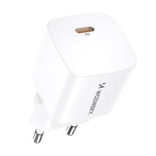 Ładowarka sieciowa 100-240V PD USB-C 20W biała