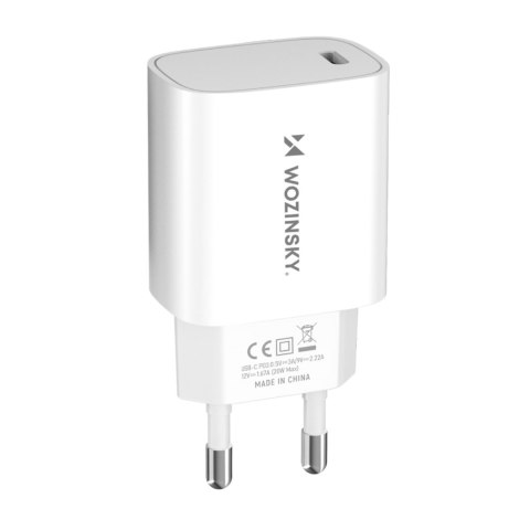 Ładowarka sieciowa 20W USB-C 100-240V biała