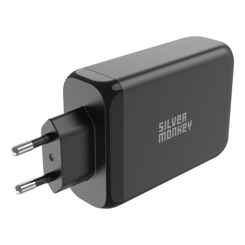 Ładowarka sieciowa GaN 130W 3x USB-C PD 1x USB-A 3.0 QC czarna