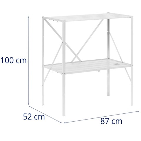 Stół ogrodniczy do sadzenia roślin z półką metalowy 87 x 52 x 100 cm