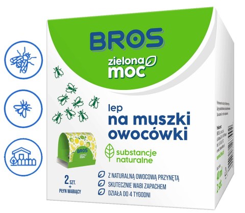 BROS - Zielona Moc lep na muszki owocówki 2 szt.