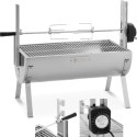 Grill węglowy z rożnem obrotowym elektrycznym do pieczenia prosiaka 4 W 15 kg 82 cm