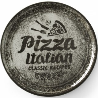 Talerz do pizzy z porcelany Recipe Collection Black śr. 33 cm - zestaw 6 szt.