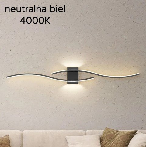 ZD149A Lampa scienna kinkiet czarny 60cm day light