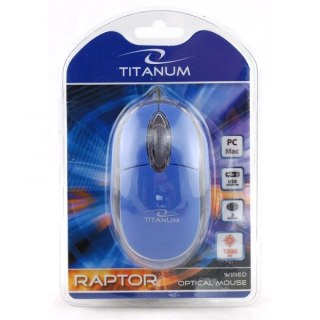 TM102B Mysz przewodowa 3D optyczna USB Raptor niebieska Titanum