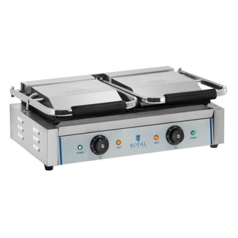 Kontakt grill kontaktowy dwustronny podwójny gładki 3600W 230V Royal Catering