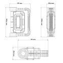 Lampa robocza LED COB Maclean, 300 lm, 3 tryby świecenia, zasilanie 4xAA, temp. barw.6500K, MCE439