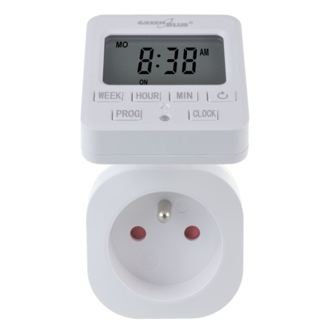 Włącznik czasowy - timer cyfrowy GreenBlue, max. obciążenie 16A, IP20, GB605 E