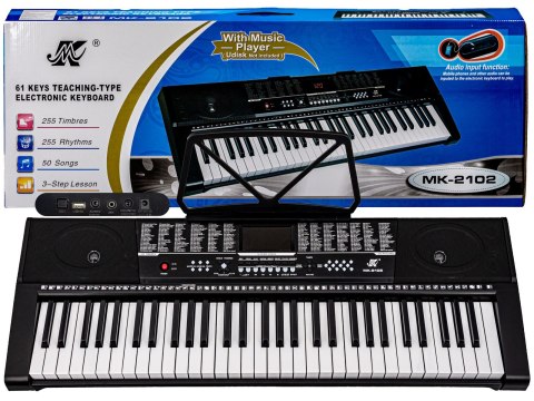 Keyboard Organy 61 Klawiszy Zasilacz MK-2102 MK-908