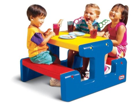 Little Tikes Junior Picnic Table Primary Stolik Do Zabawy 4os. 479500070 Niebieski