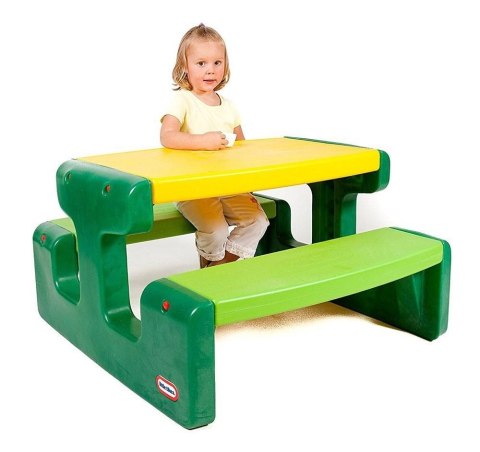 Little Tikes Large Picnic Table - Evergreen Duży Stolik Do Zabawy 466A00060 Zielony